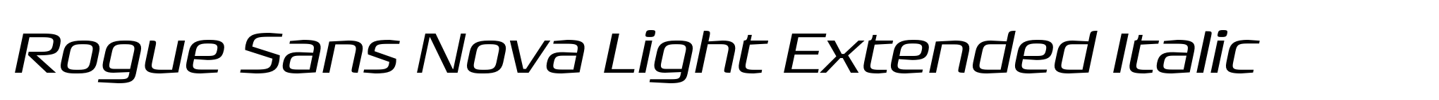 Rogue Sans Nova Light Extended Italic image